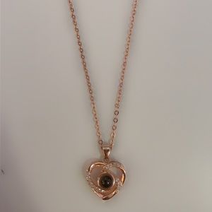 Heart necklace with a message